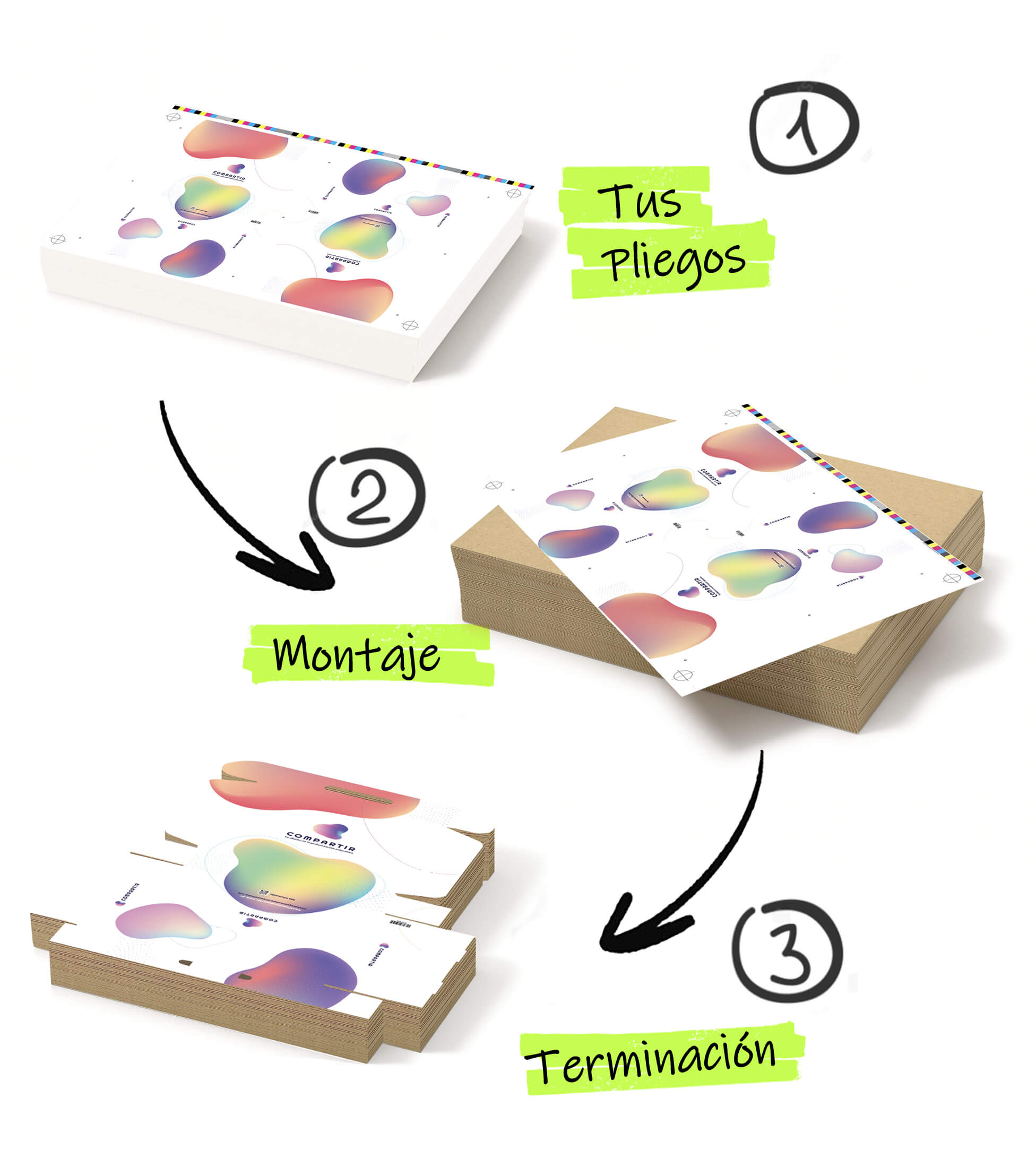 Carton microcorrugado y montaje